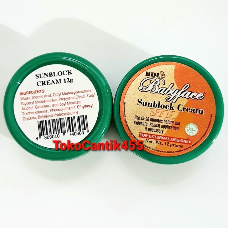 Sunblock Cream RDL ASLI 12GR (KECIL) Exp JULI 2024