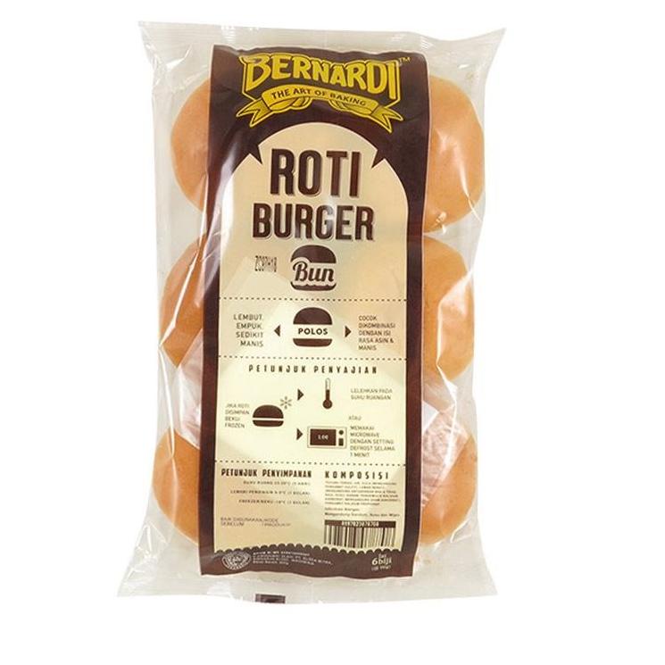

Paket Ekslusif--BERNARDI ROTI BURGER POLOS ISI 6