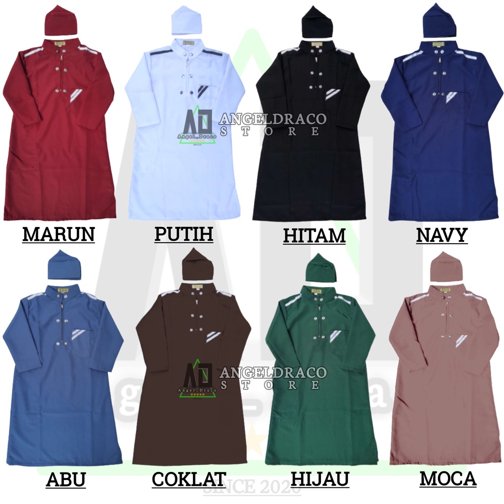 Jubah Anak / Gamis Anak Laki-laki / Koko Anak / Baju Muslim Anak Usia 1-16 Tahun