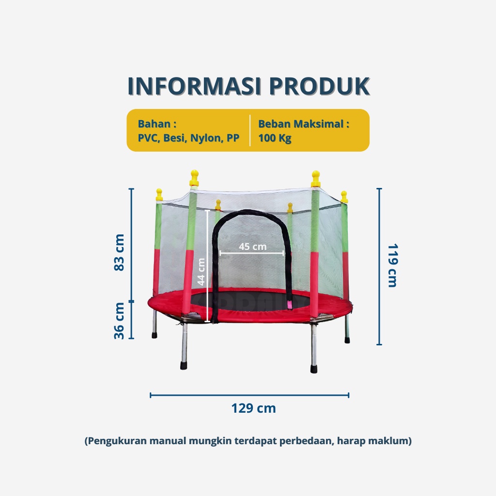 KIDDAILY TRAMPOLIN ANAK TRAMPOLINE ANAK