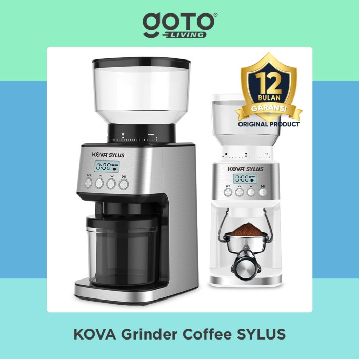Kova Sylus Coffee Grinder Maker Digital Mesin Giling Biji Kopi Listrik