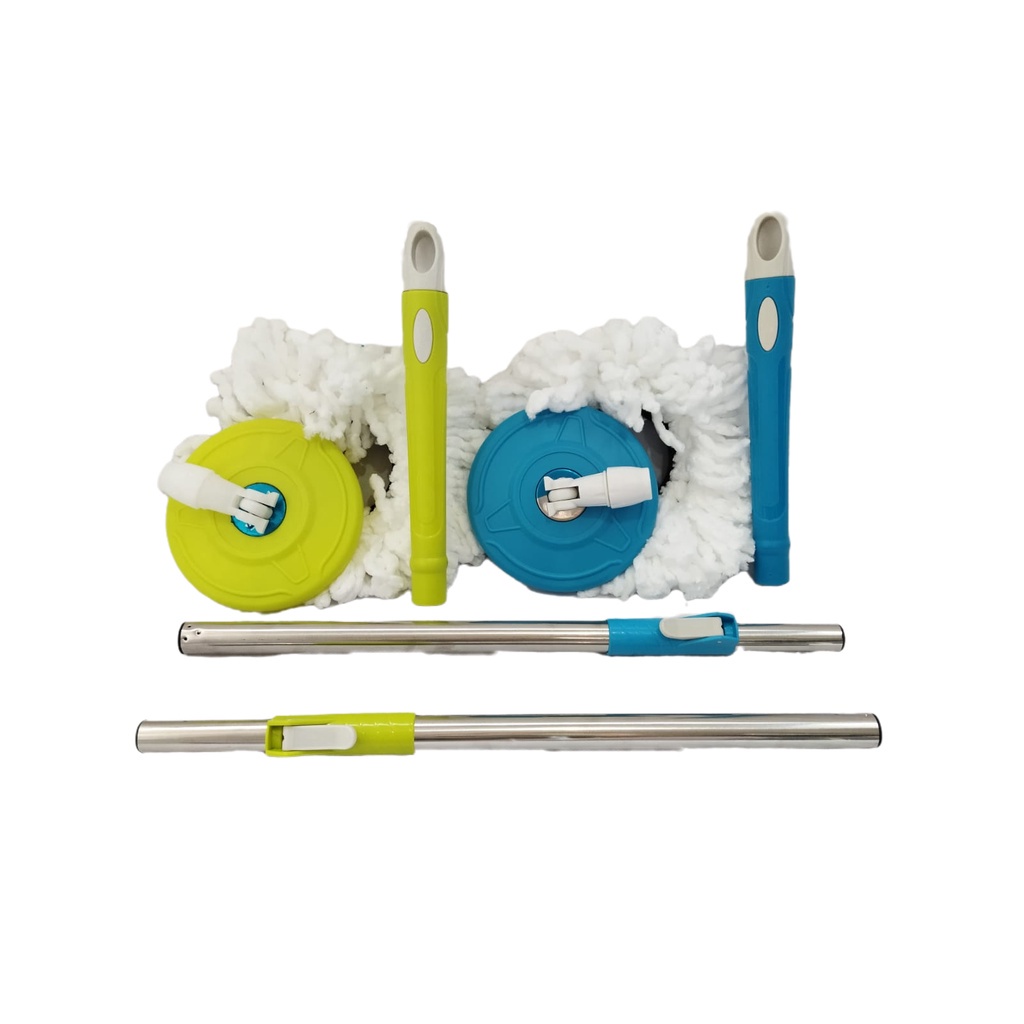 Tongkat pel spin mop / gagang pel spin mop +kain pel REFILL TONGKAT HANDLE + KAIN SPIN MOP/