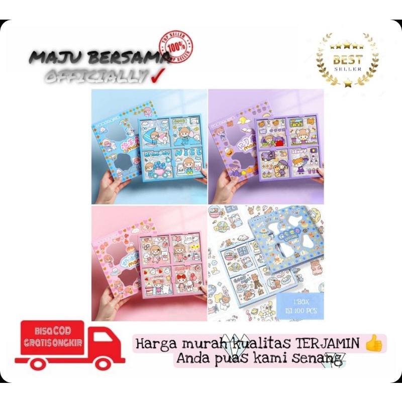 

MB - Stiker serbaguna sticker 2D Seticker botol minum 2D plastik anti air / buku diary sticker motif sticker motif kartun