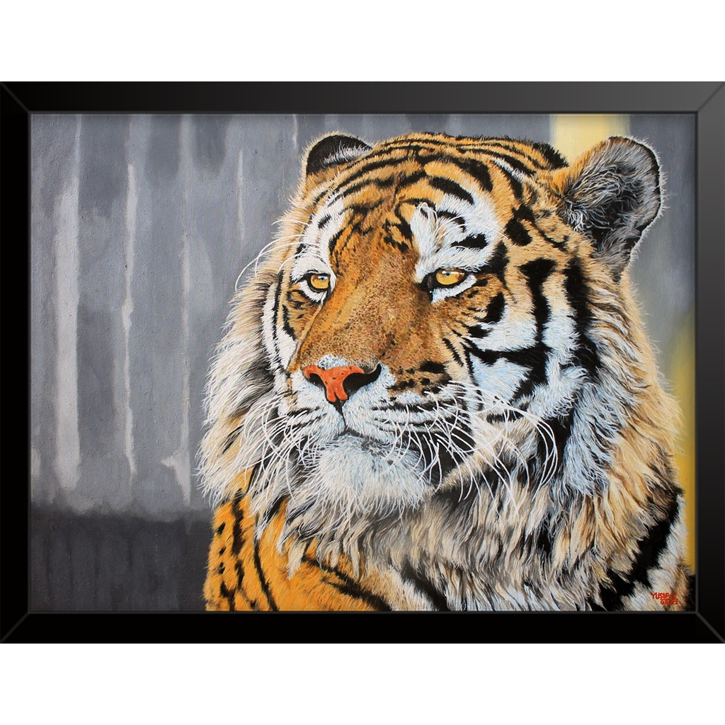 Lukisan Wajah Harimau Sumatra, Cat Minyak (Tanpa Pigura)