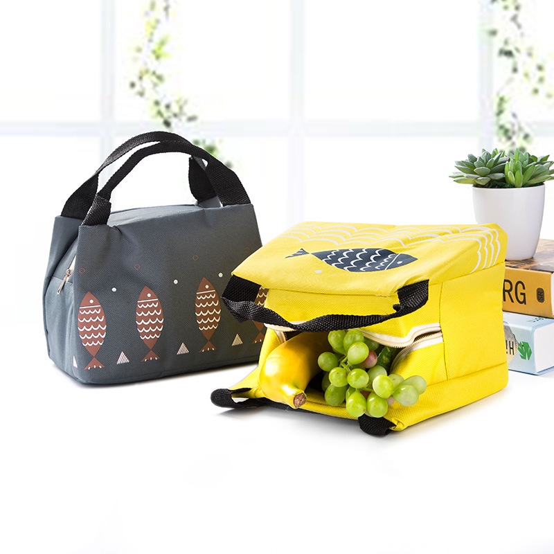 ❀ Chingu ❀ PA075 Tas Bekal Karakter Ikan Lunch Cooler Bag Makanan Aluminium Kotak Makan Import Murah