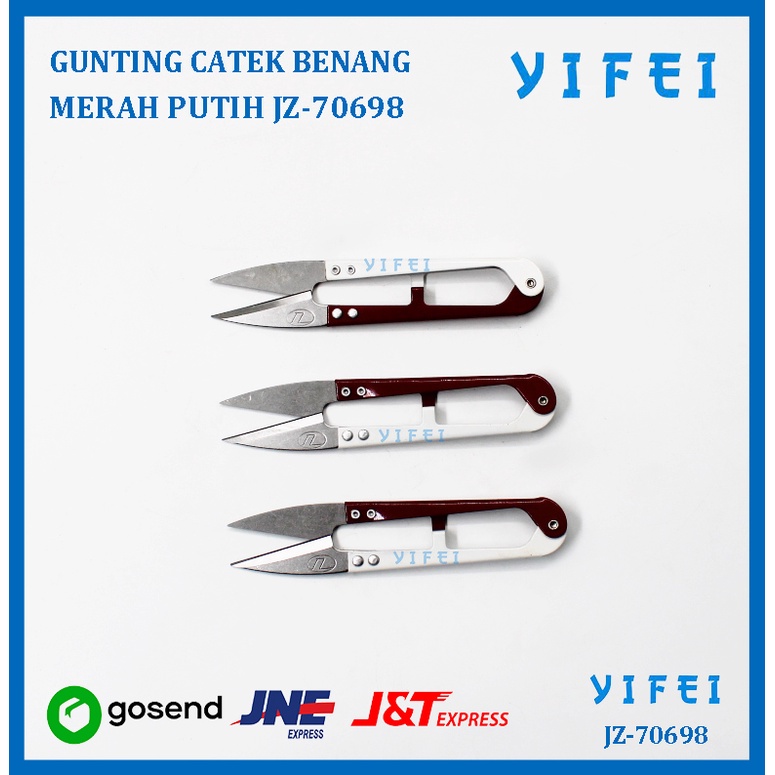 GUNTING BENANG JAHIT PEMOTONG BENANG MENJAHIT MERAH PUTIH YIFEI-70698