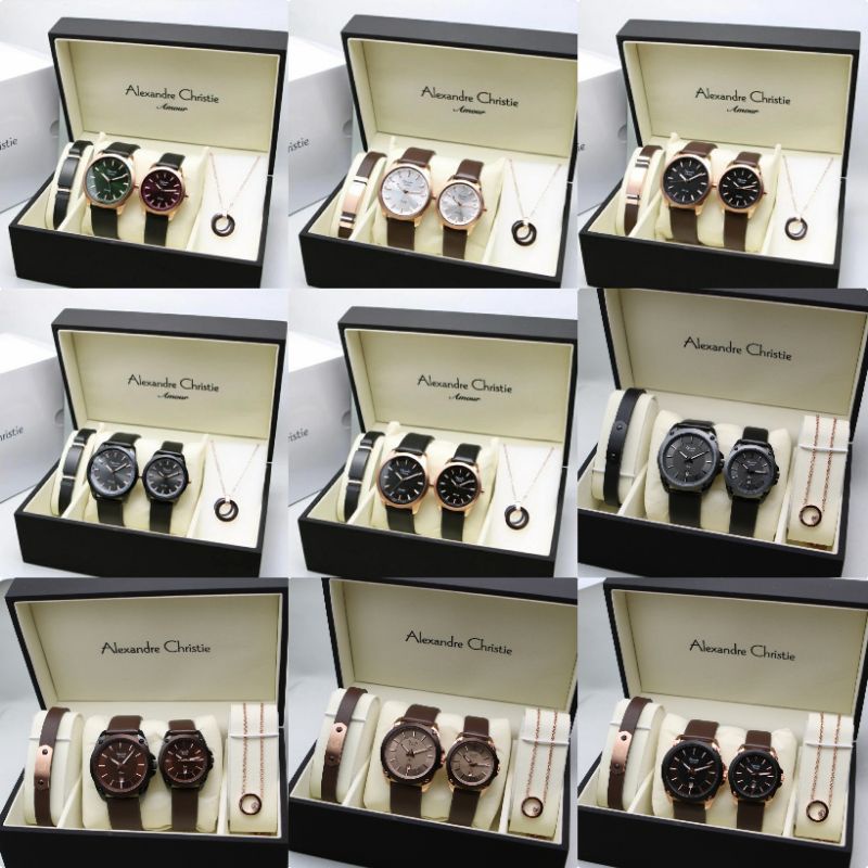 JAM TANGAN COUPLE ALEXANDRE CHRISTIE AC 8664 / AC 8667 / AC 8666 / AC 8668  / AC 8669 FREE KALUNG DA