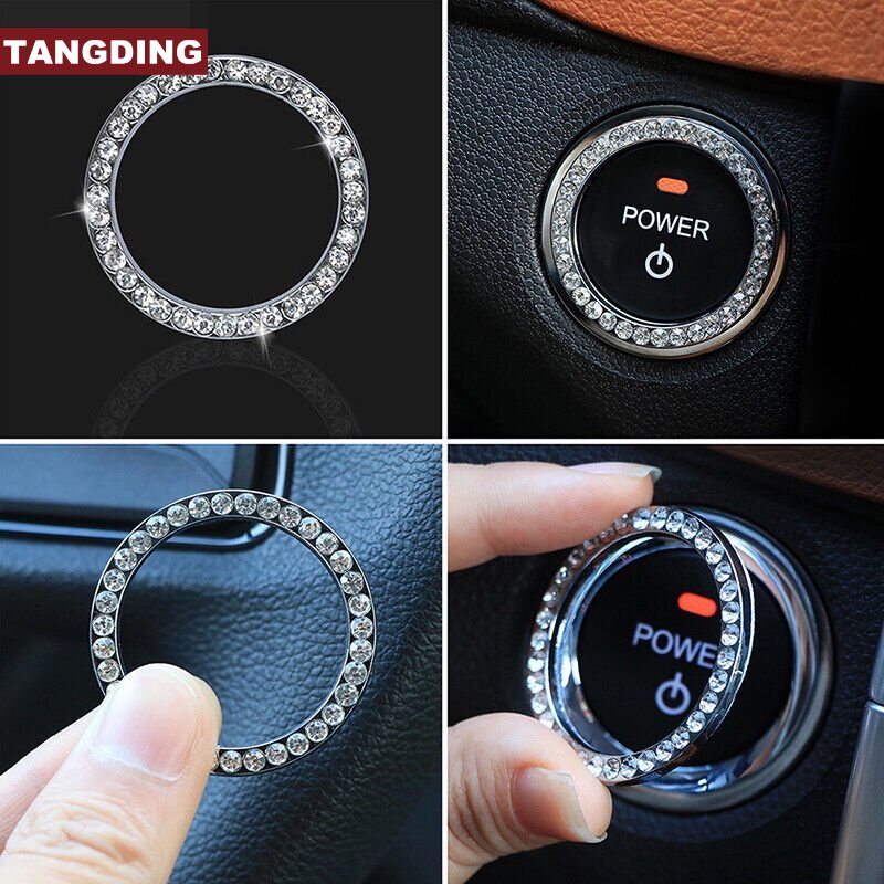 【COD Tangding】Tombol Start Switch Silver 3cm Untuk Mobil SUV