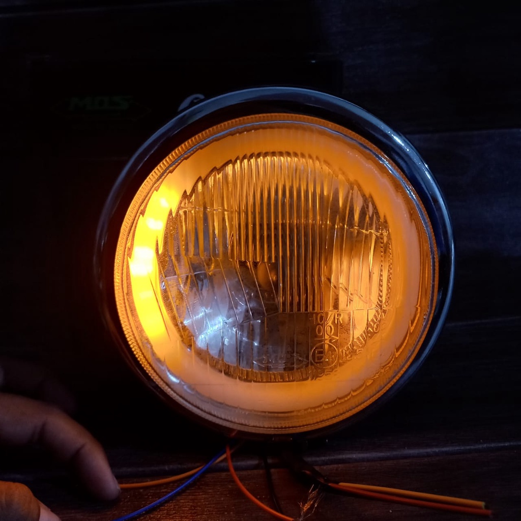 Reflektor Headlamp Jute Angel Eye Plus Sein Set Batok crome Lampu Depan LED CB GL MP Tiger