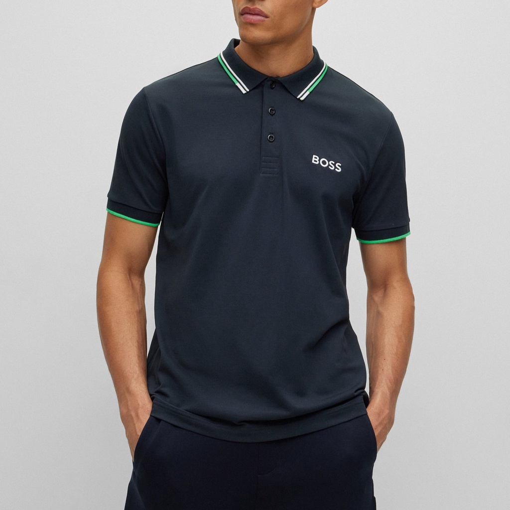 Hgo Boss Paddy Pro Slimfit Polo Shirt Dark Blue 100% Original