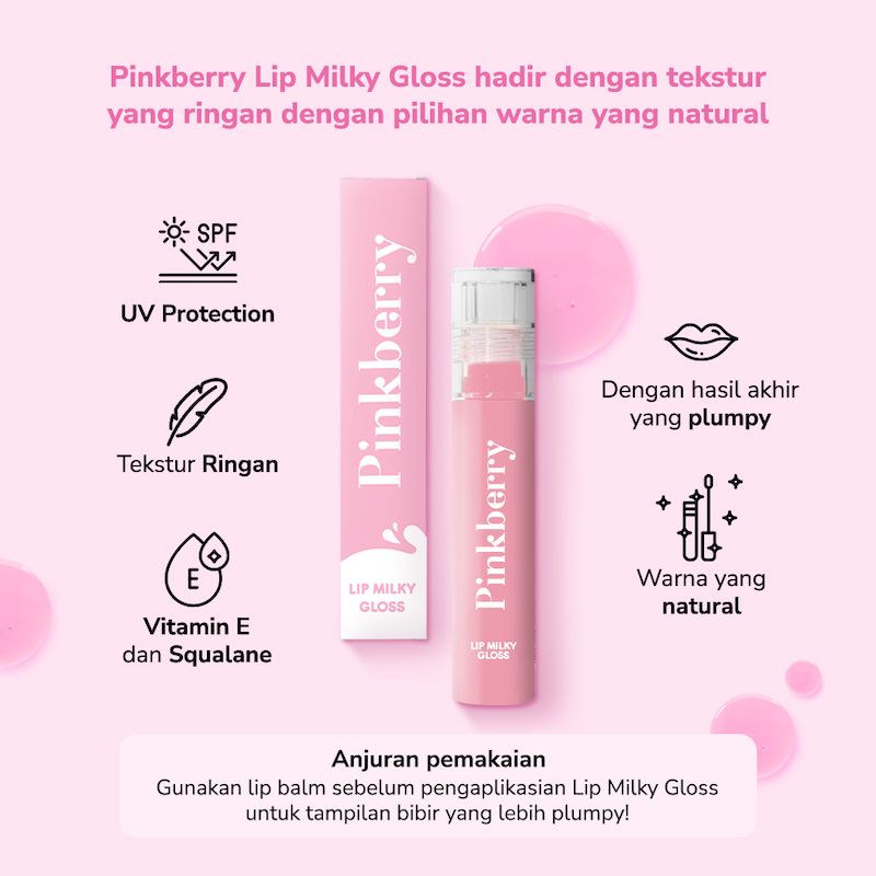 PINKBERRY LIP MILKY GLOSS 3.8 ML BPOM