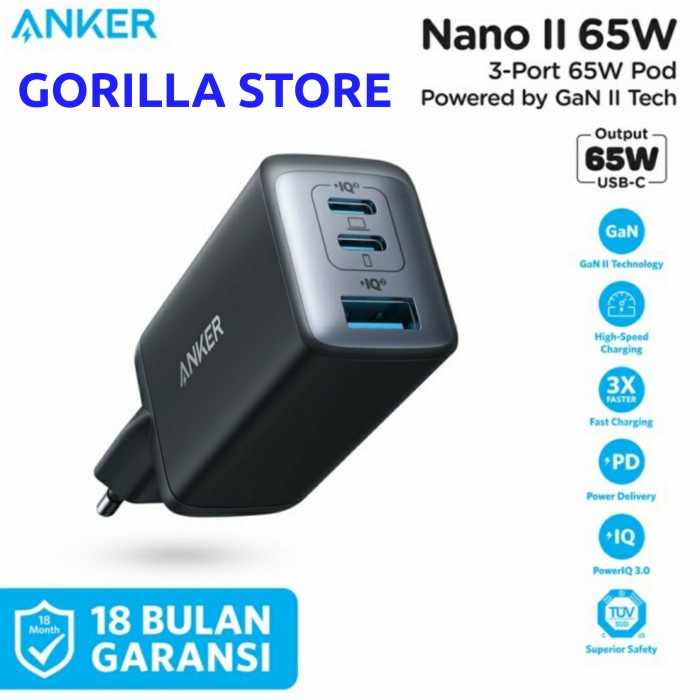 Wall Charger Anker Powerport Nano Iii 65 Watt - A2667