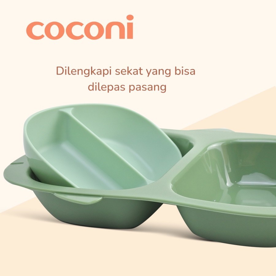 COCONI Feeding Divided Plate | Mpasi Peralatan Tempat Makan Bayi