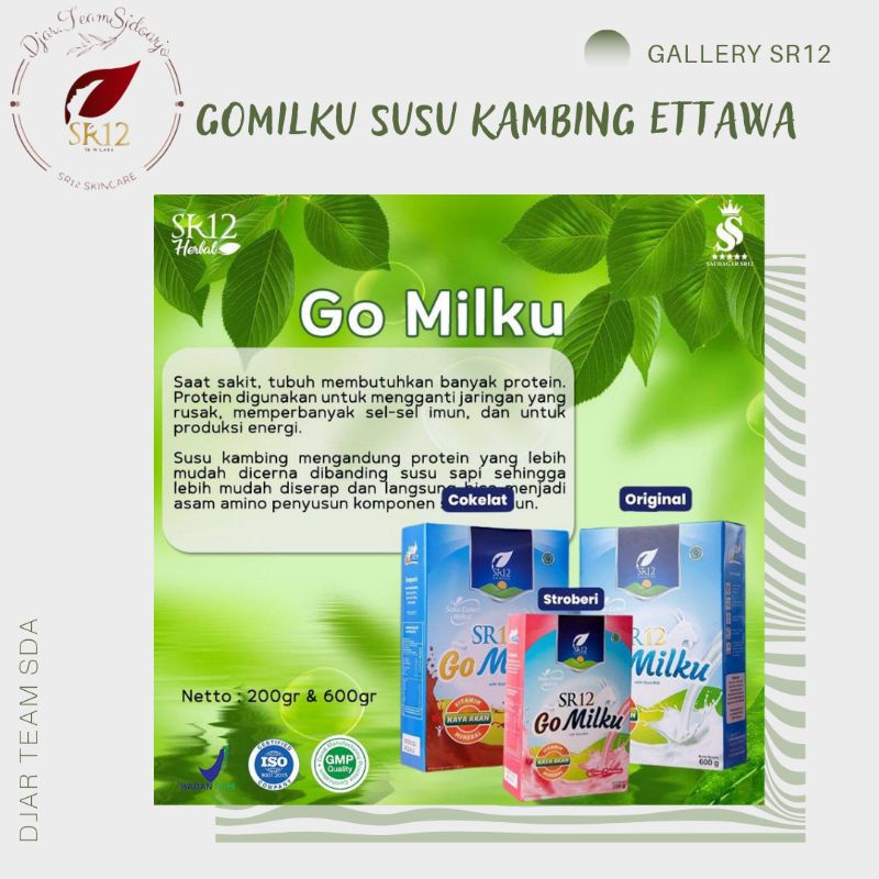 

DJT - GOMILKU ORIGINAL SR12 SUSU KAMBING ETTAWA PREMIUM