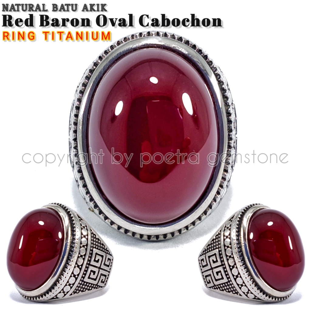 NATURAL CINCIN TITANIUM RED BARON MERAH CABE HARGA FANTASTIS !!!