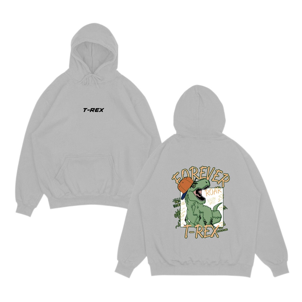 T-REX HOODIE JUMPER PRIA WANITA Size M-XXL ANAIRA