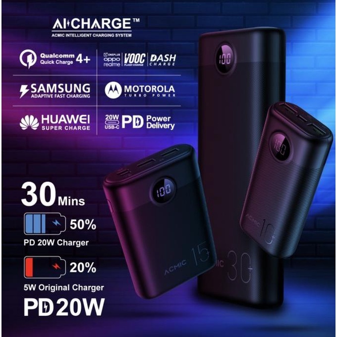 ACMIC DIGIMAX 10 SUPERMINI POWERBANK 10000MAH - NO KABEL GFHT64769FR