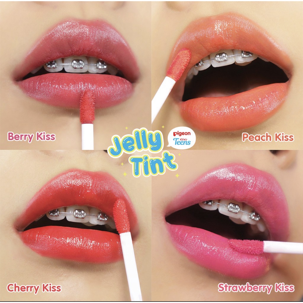 PIGEON Teens Jelly Tint Cherry Berry Strawberry Peach Kiss Jely Lip Bibir