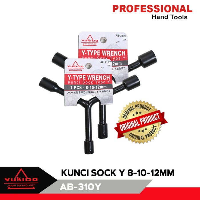 Kunci Sok Y YUKIDO 8mm 10mm 12mm 14mm 10 12 14 mm Y Type Socket Sock - Y 8X10X12