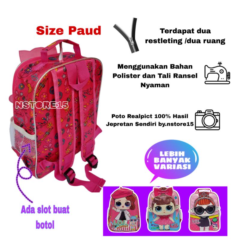 Ransel sekolah anak lol tas anak paud-tk model terbaru