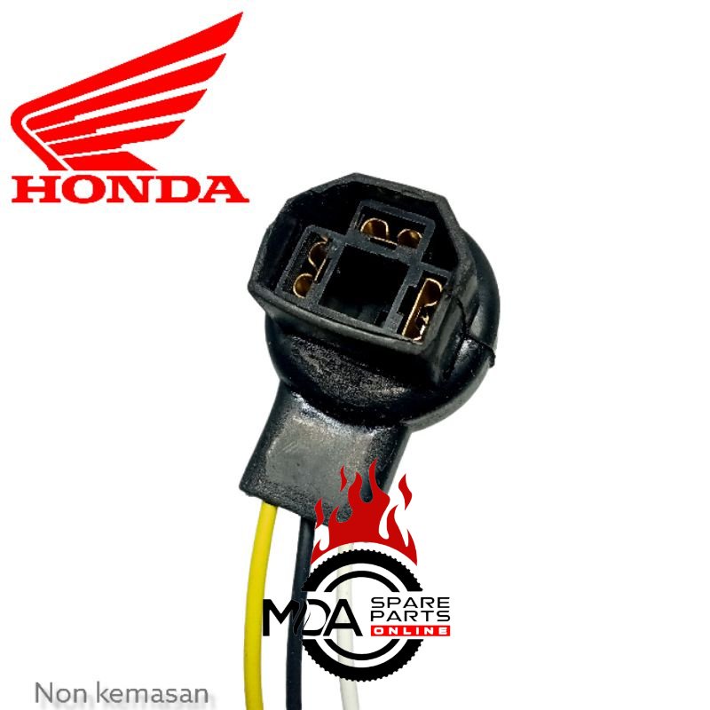 MDA Parts Soket fiting lampu depan Honda Tiger verza Mega pro kaki 3 H4