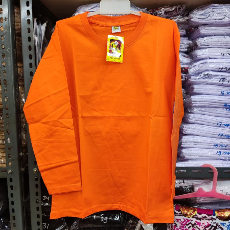 kaos lengan panjang polos merah, putih, orange dan hitam merk C59