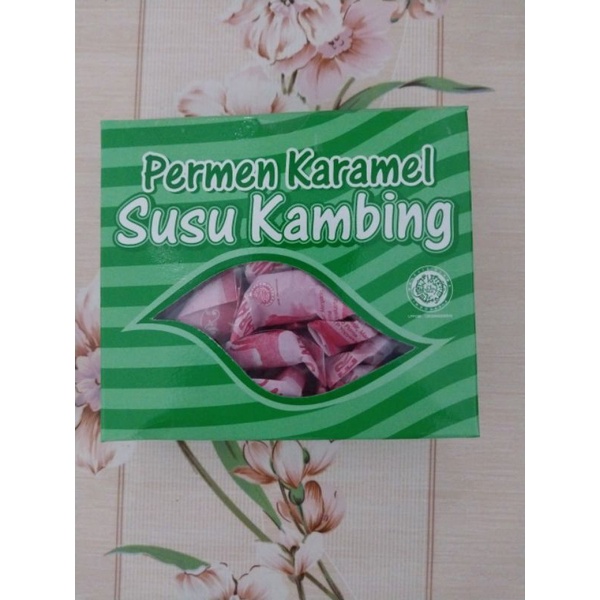 

susu kambing permen karamel kemasan bok