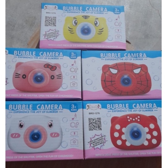 Mainan Anak Bubble Camera Electric / Kamera Gelembung Sabun Elektrik Ada Lampu dan Musik