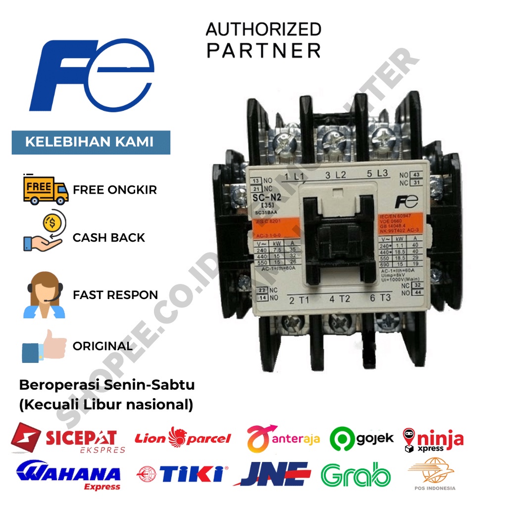 Fuji Contactor 3Phase  40A 18.5kW SC-N2