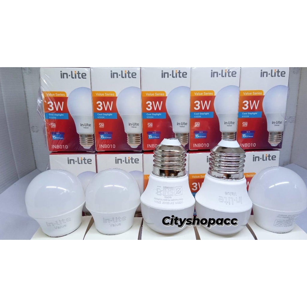 In-Lite Value Bulb Lampu LED 3 Watt INB010 Inlite bohlam led In lite