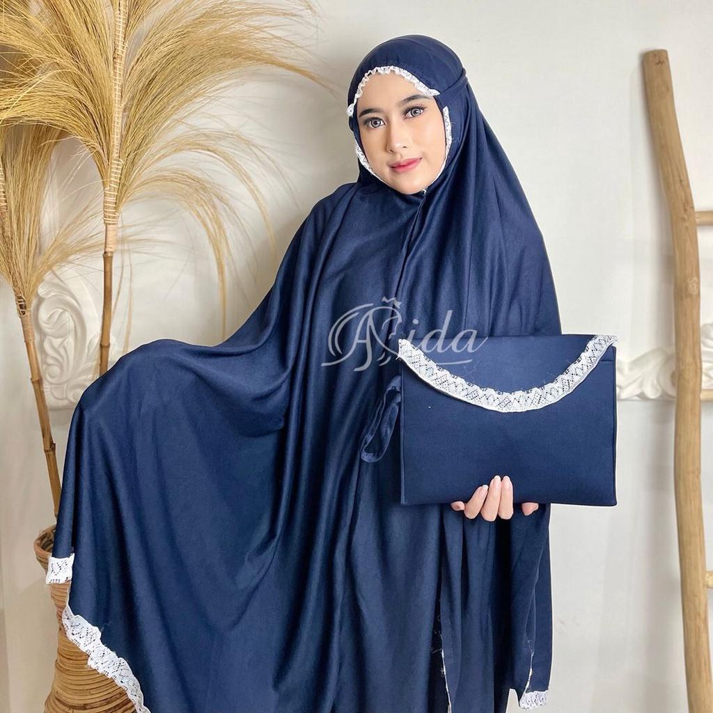 Mukena Amplop Premium Polos Renda Hijabbyaida