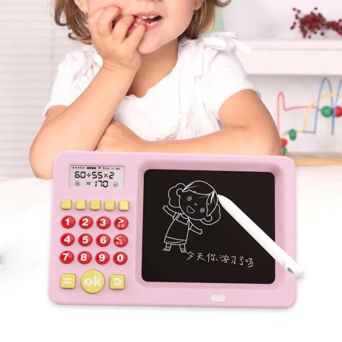 Calculator Intelligent Early Education Learning &amp; 2 in 1 Writing Tablet