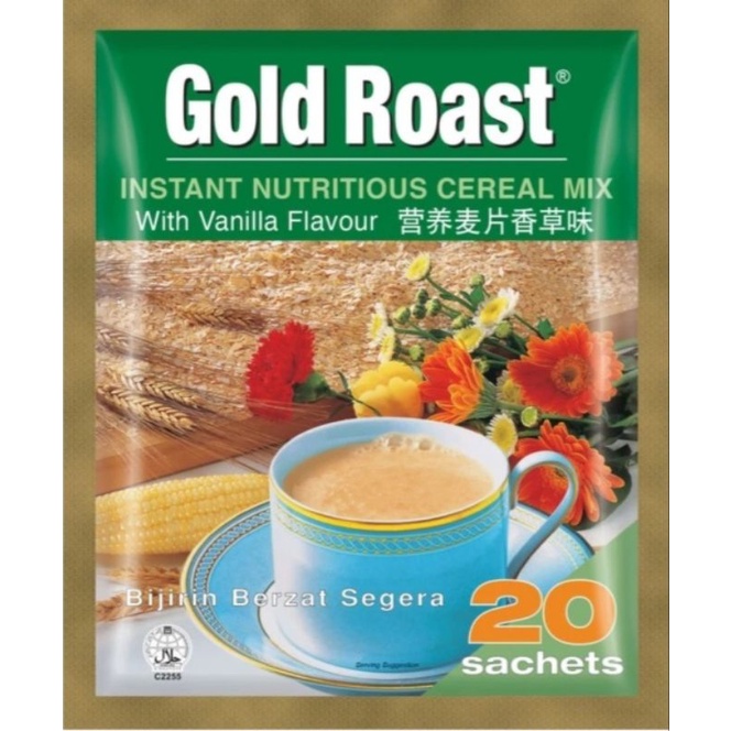 

GoldRoast Instant Nutritious Cereal Mix With Vanilla Flavour / Gold Roast Sereal Vanilla Singapore.