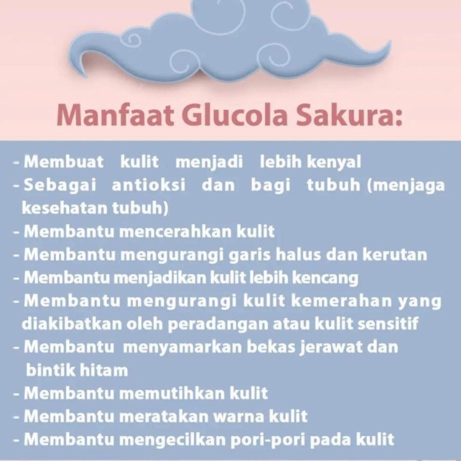 GLUCOLA SAKURA MCI Minuman kolagen dan Glutathione isi 20 box