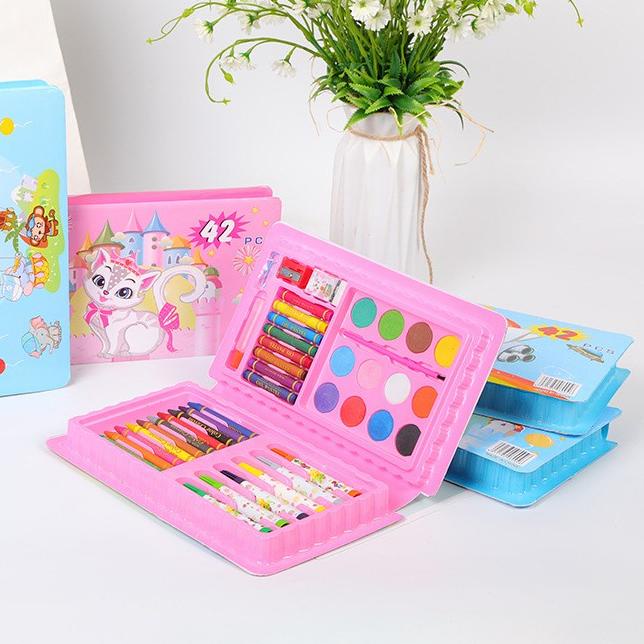 

EXCLUSIVE!crayon set 68pcs/alat mewarnai anak/atk/alat melukis anak free serutan free kuas|RA9