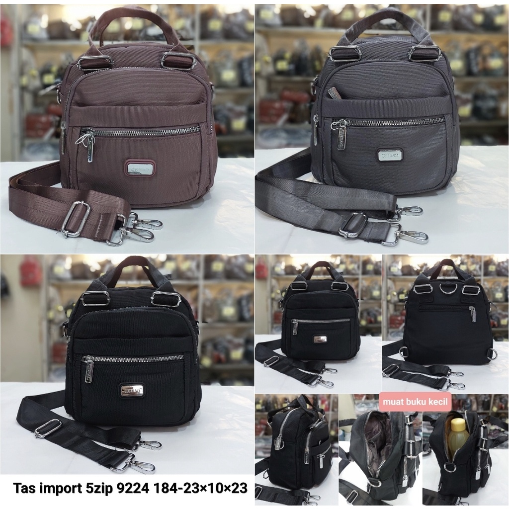 Tas selempang parasut/ backpack multifungi/ tas import casual outdoor wanita