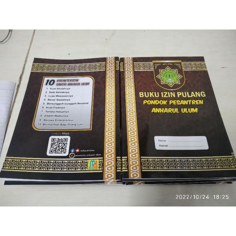 

Buku Izin Pulang Pondok Pesantren costum