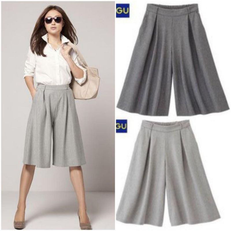 Gu by Uniqlo Kulot Gaucho Striped