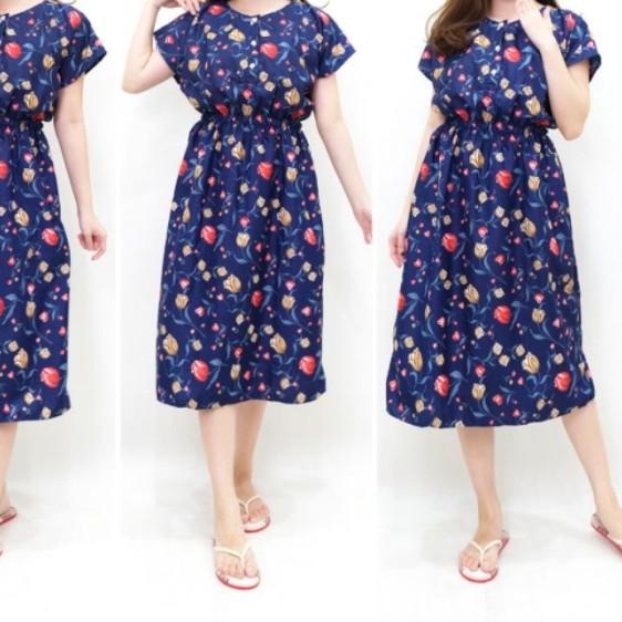 Daster Manohara busui jumbo ld 120 cm - sunflower pink