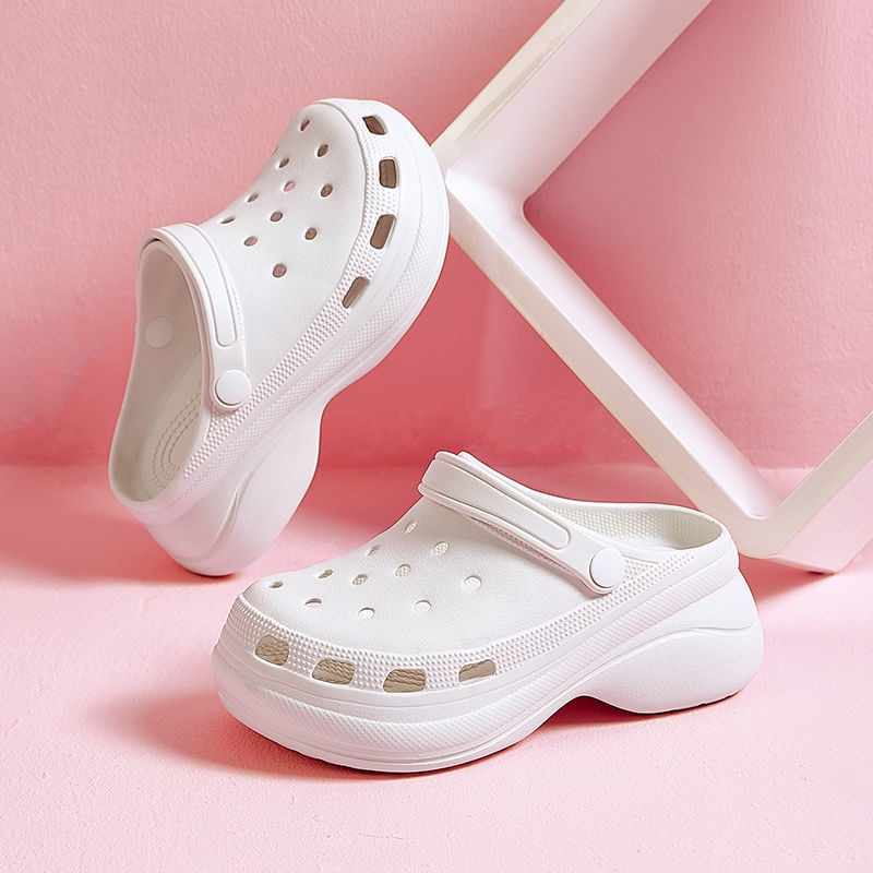 M Footwear - Sepatu Sendal Crocs Wanita Import - CSG6157 White