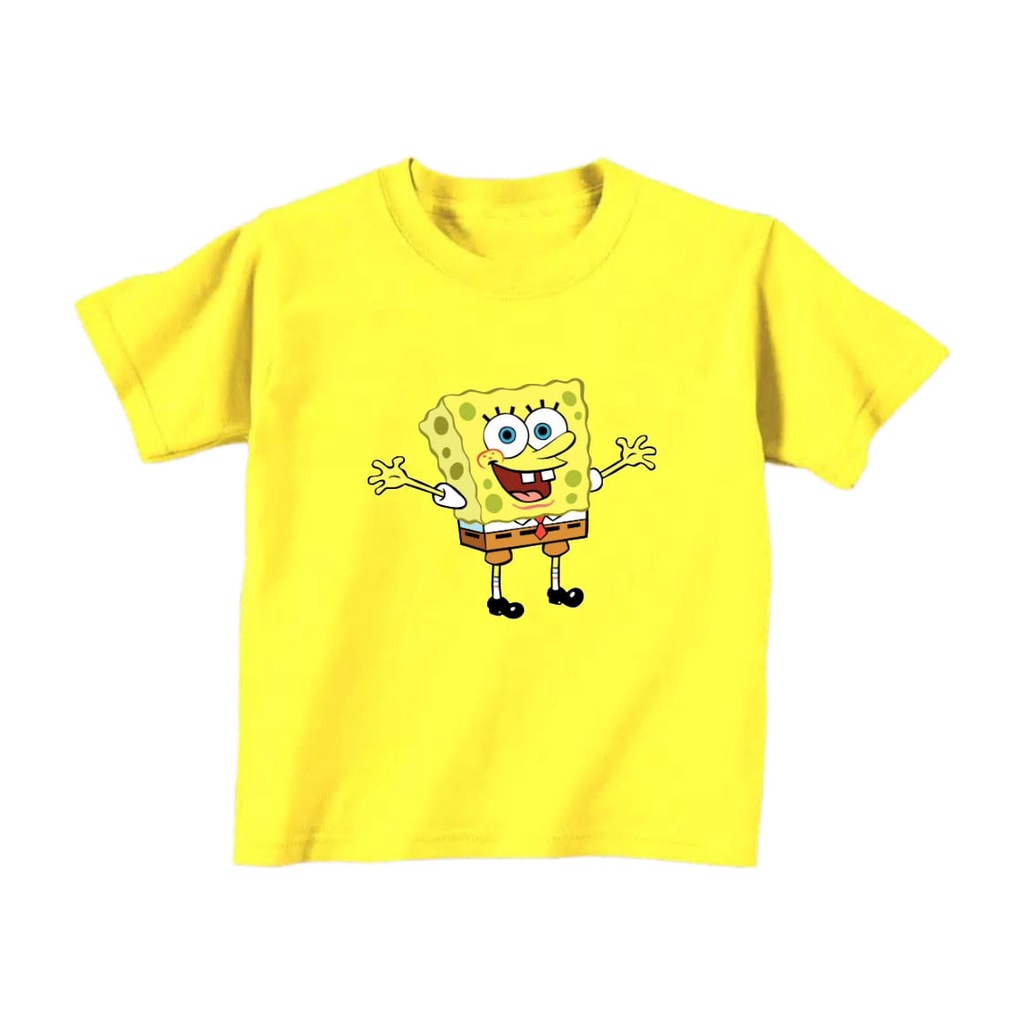 KAOS BAJU ANAK SPONGEBOB UNTUK ANAK 2-10 TAHUN BISA COD