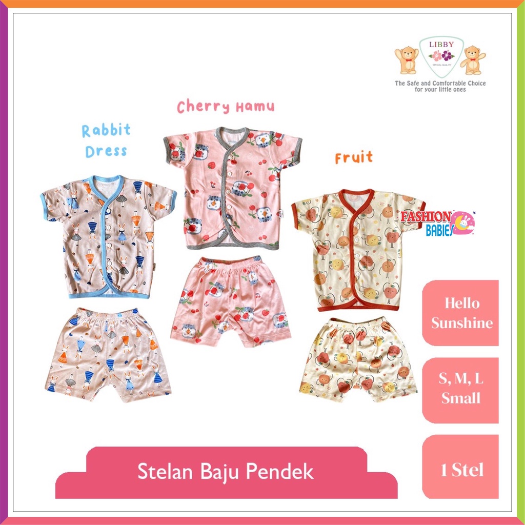 LIBBY PRINT MOTIF TERBARU HELLO SUNSHINE | SETELAN PENDEK | SETELAN PANJANG LIBBY BABY S M L ❤ Fashionbabies ❤