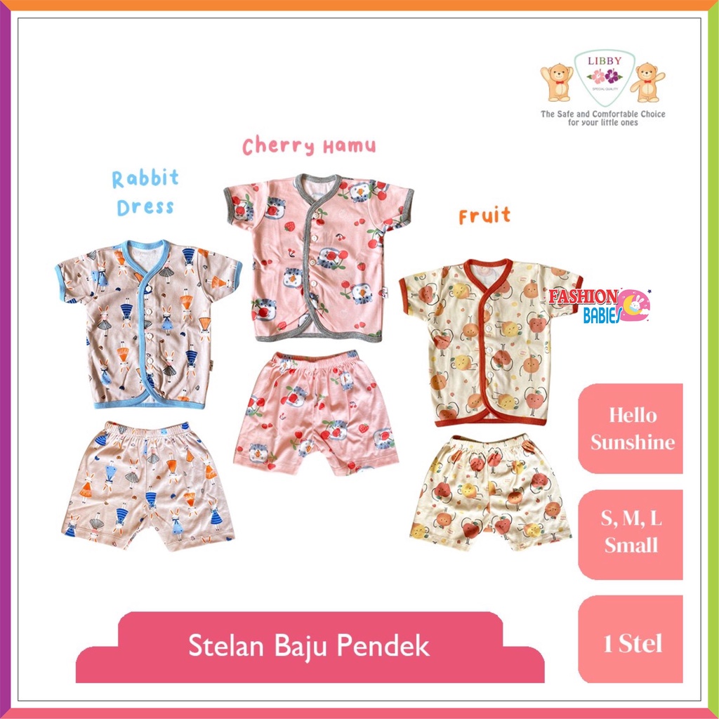 LIBBY PRINT MOTIF TERBARU HELLO SUNSHINE | SETELAN PENDEK | SETELAN PANJANG LIBBY BABY S M L ❤ Fashionbabies ❤