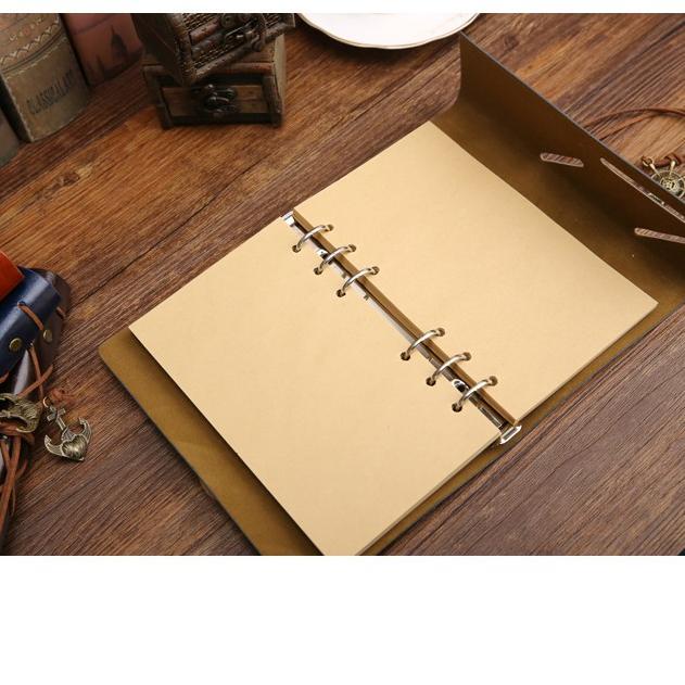 

READY ✅Binder Kulit Retro Compass Kertas A5 - Brown|SQ7
