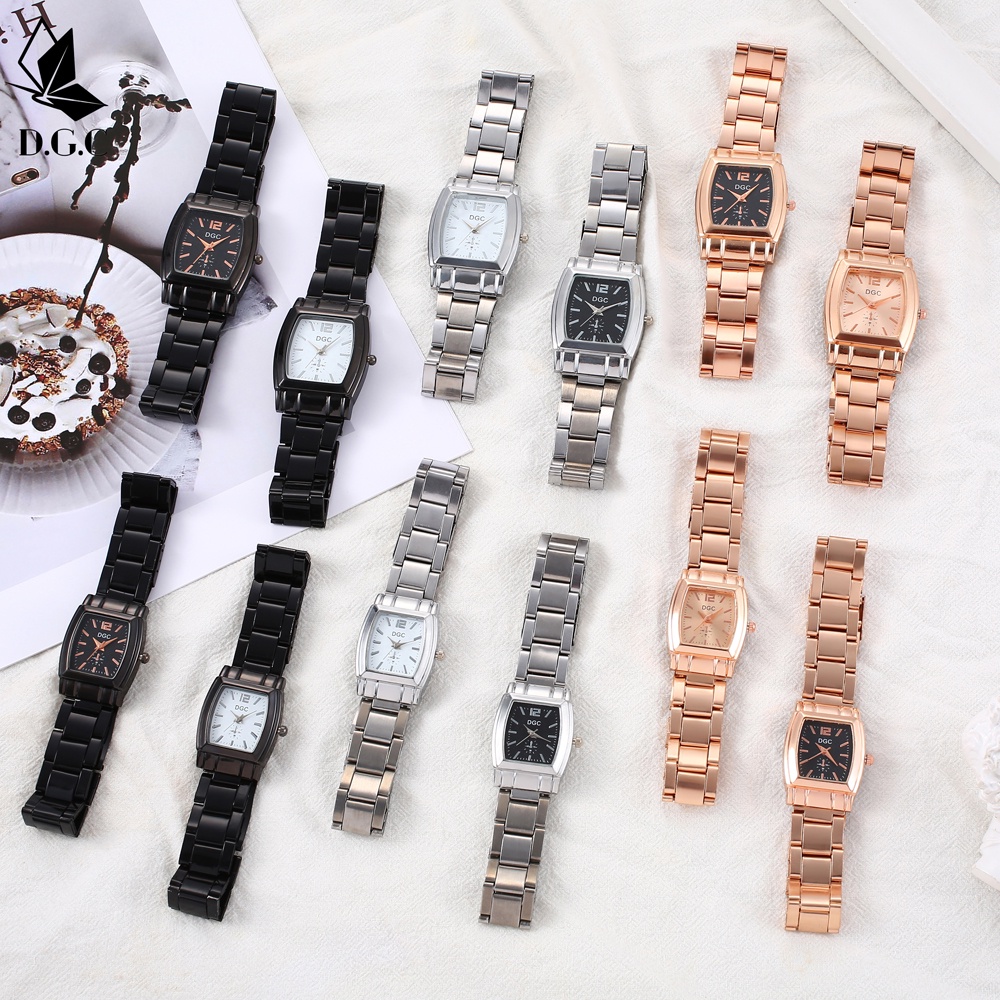 ✨DGC✨ Jam Tangan Couple Kuarsa baja menonton pria dan wanita menonton murah watch C93