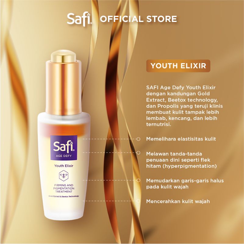 Safi Age Defy Youth Elixir 29gr Firming And Pigmentation Treatment Halal