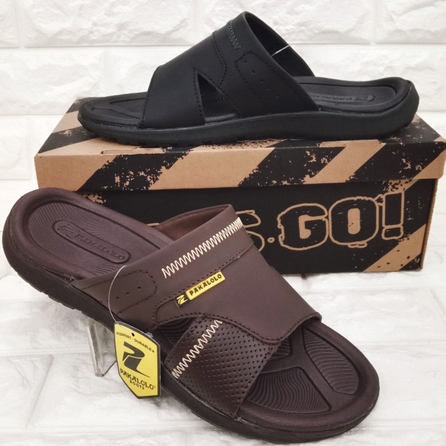 Sendal slip on pria pakalolo karang 05 brown.sendal original pakalolo
