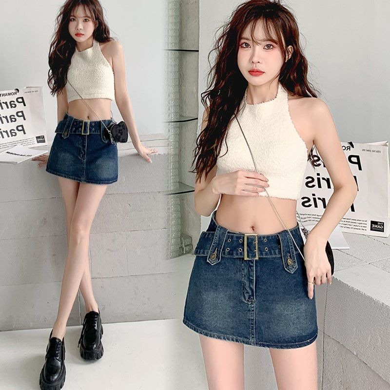 Rok wanita kekinian rok pendek rok korean style cewek seksi hot rok skirt mini jeans denim ootd