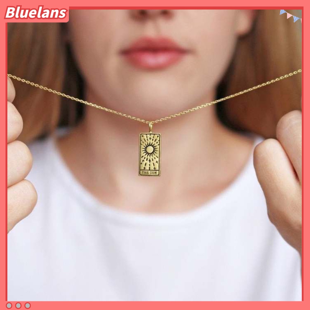 Kalung Rantai Leher Adjustable Bentuk Tarot Bahan Alloy Untuk Unisex