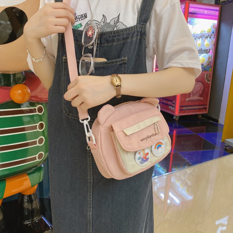 [BISA COD] SHC651 Tas Canvas Tas Selempang Wanita Korea Sling Bag Perempuan Tahan Air Stylish